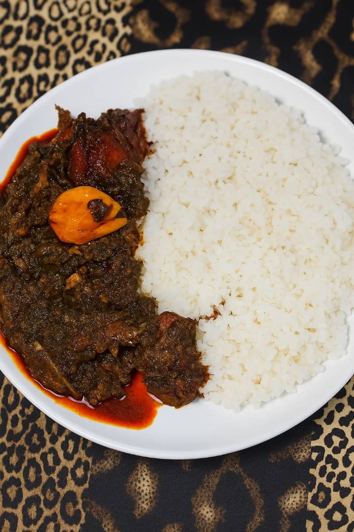 Riz sauce feuille